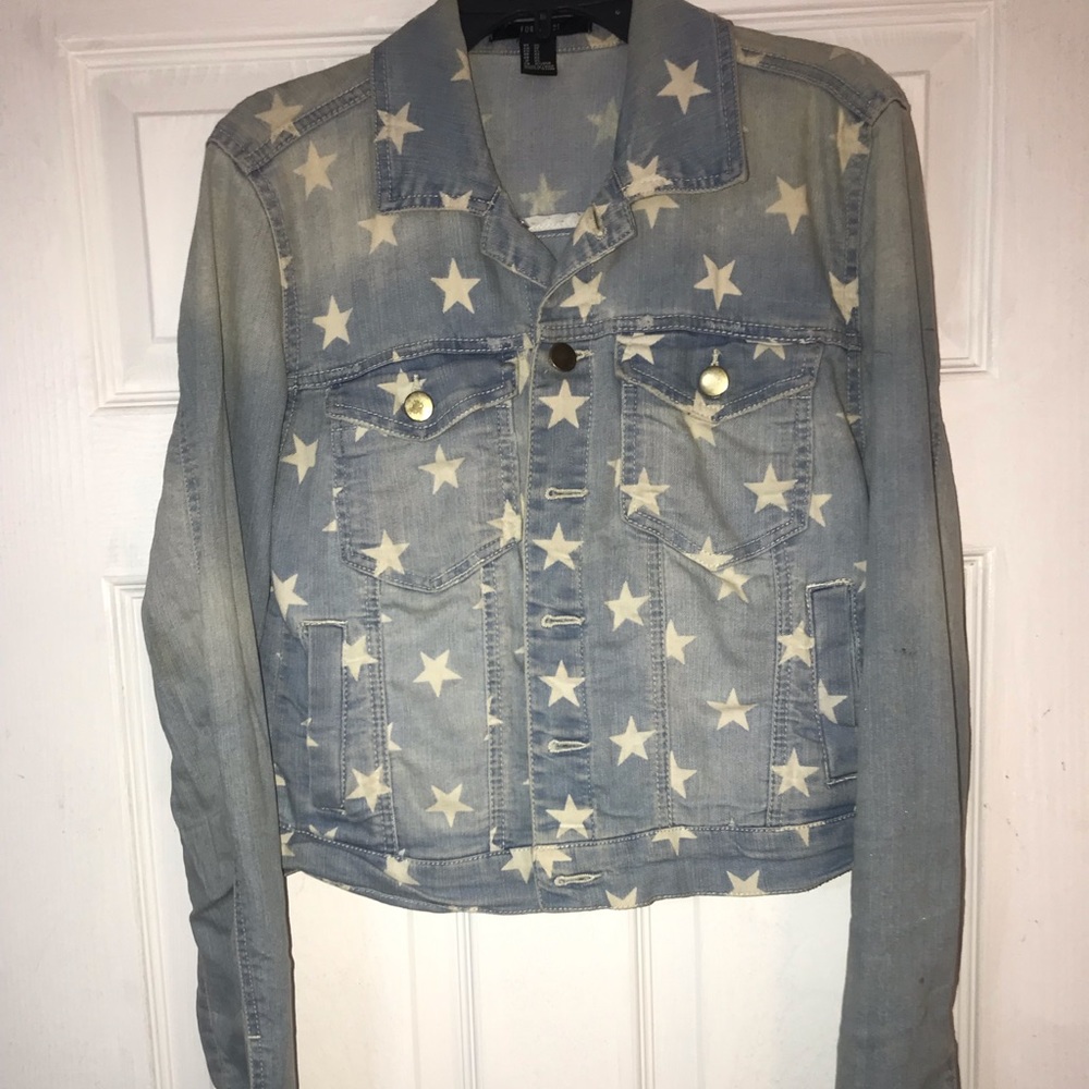 Forever 21, Denim Jacket with white stars